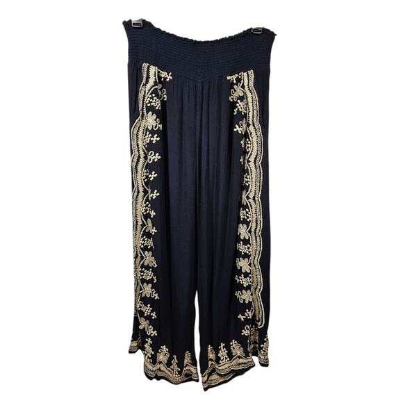 Sundance Bon Voyage Culottes Embroidered Boho Wide Leg Pants Size S - Picture 2 of 9